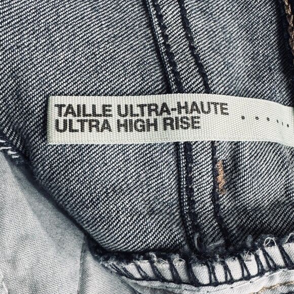 Garage Ultra High Rise Skinny Jeans 1 (24x27) Blue Stretch Denim Juniors - Picture 5 of 9
